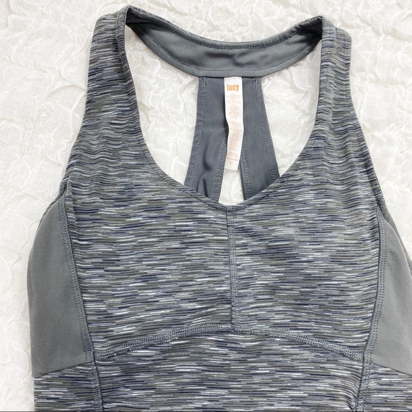 Lucy gray perfect core athletic tank top with built in bra - Picture 3 of 8